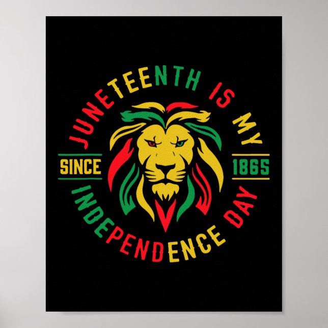 Affiche Lion African Retro JunetDix Est Mon Indépendance D (Devant)