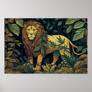 Affiche Lion Art 