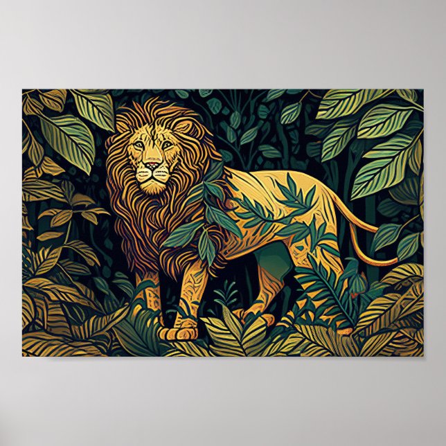 Affiche Lion Art  (Devant)