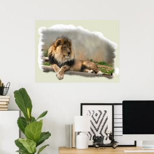 Affiche Lion At Rest Lion Love Art