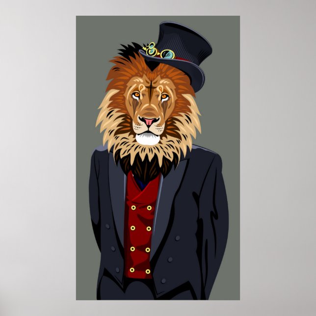 Affiche Lion classique (Devant)