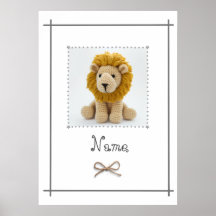 Lion Crochet Baby Nursery Wall Art Personnaliser
