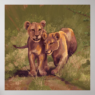 Affiche Lion Cubs