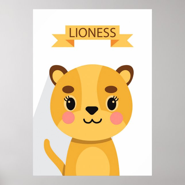 Affiche Lion Cute Lioness (Devant)