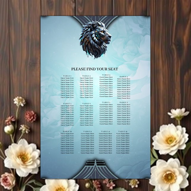 Affiche Lion Cybernétique La fusion de puissance et de tec (Créateur téléchargé)