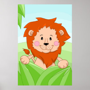 Affiche Lion d'Afrique