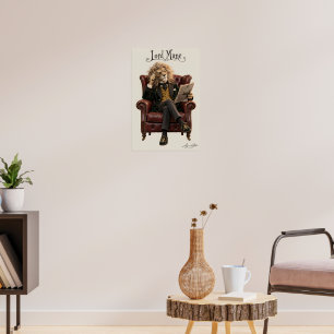 Affiche Lion dans un fauteuil en cuir