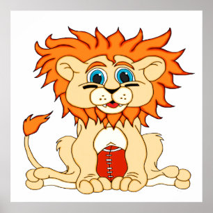 Affiche Lion de football