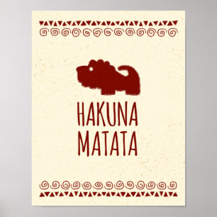 Affiche Lion de Hakuna Matata