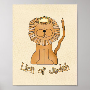 Affiche Lion de Juda 20x25 cm Art pour nurserie