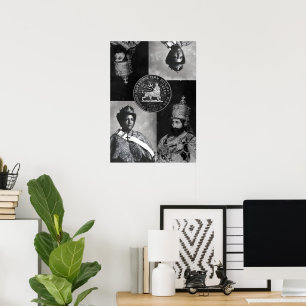 Affiche Lion de Juda Jah Rastafari Haile Selassie I Roi
