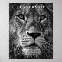 Lion de leadership motivationnel tendance noir et 