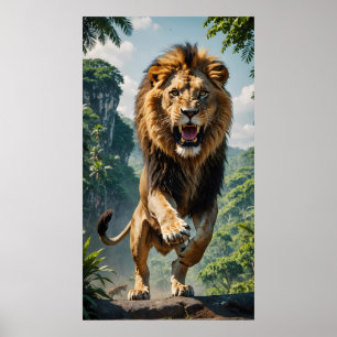 Affiche Lion debout