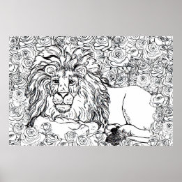 Affiche Lion dominant