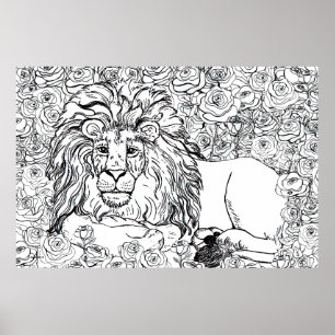 Affiche Lion dominant