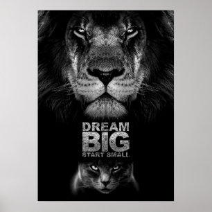 Affiche Lion Dream BIG Start Small
