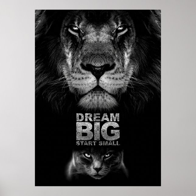 Affiche Lion Dream BIG Start Small (Devant)