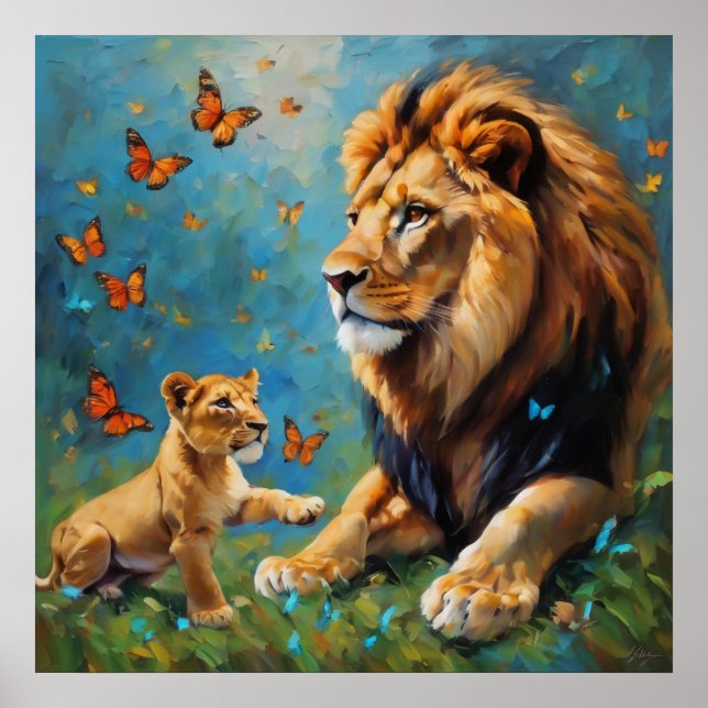 Affiche Lion Et Cub (Devant)