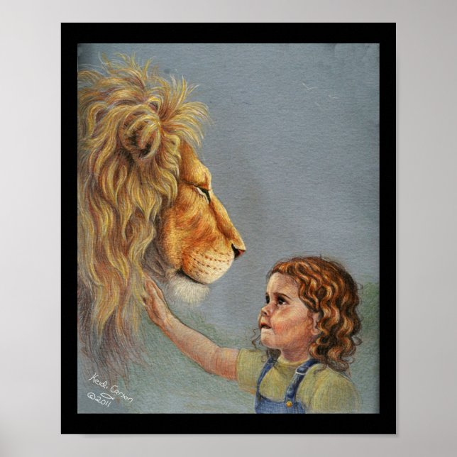 Affiche Lion et fille (Devant)