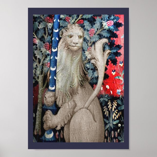 Affiche Lion et le personnel de l'audition des sens (Devant)