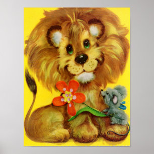 Affiche lion et souris