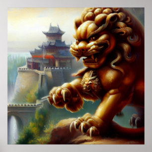 Affiche Lion Foo Chinois (12)