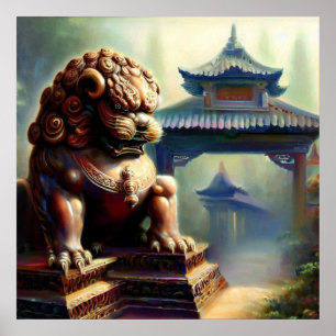 Affiche Lion Foo Chinois (22)