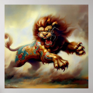 Affiche Lion Foo Chinois (26)