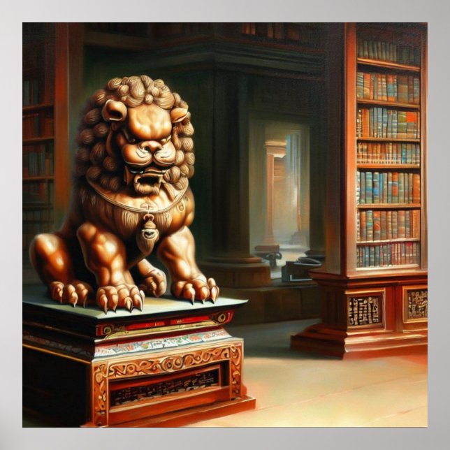 Affiche Lion Foo Chinois (30) (Devant)