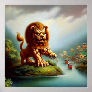 Affiche Lion Foo Chinois (35)