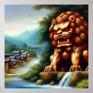 Affiche Lion Foo Chinois (36)