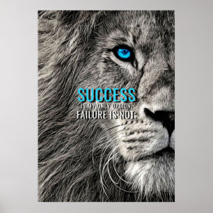 Affiche Lion Lover Success Is My Only Option