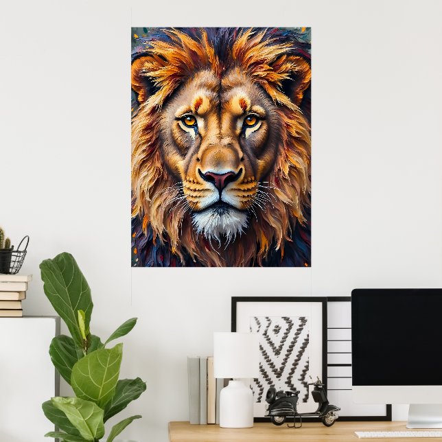 Affiche Lion Majestic (Bureau à domicile)