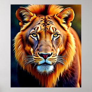 Affiche Lion Majestueux : Âme du Roi Sauvage Art