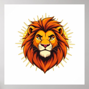 Affiche Lion Majestueux – Roi du Pouvoir et de l'Autorité