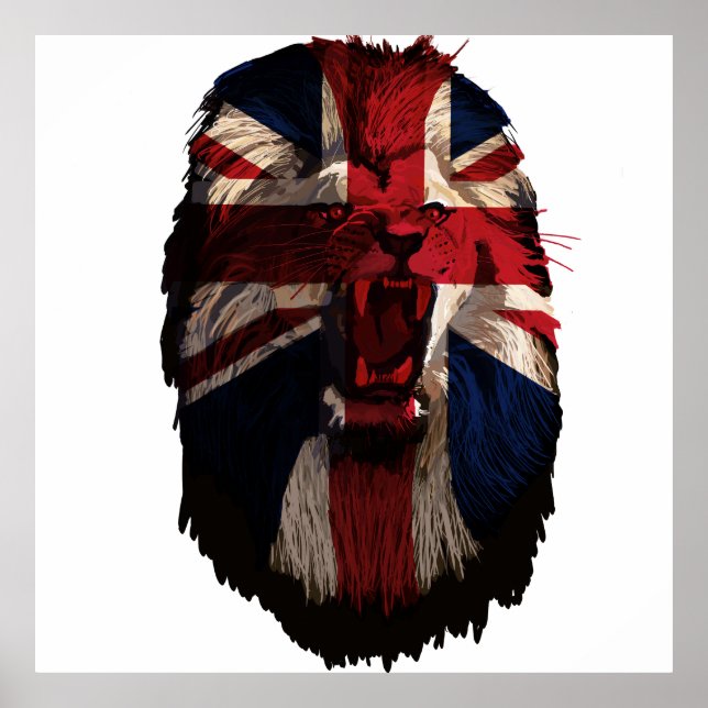 Affiche Lion Patriotique Britannique (Devant)
