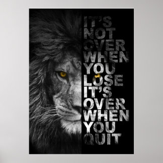 Affiche Lion Portrait Motivationnel