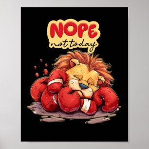Affiche Lion Qui Met Nul Pas Aujourd'Hui