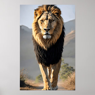 Affiche Lion royal : Roi de la Savane
