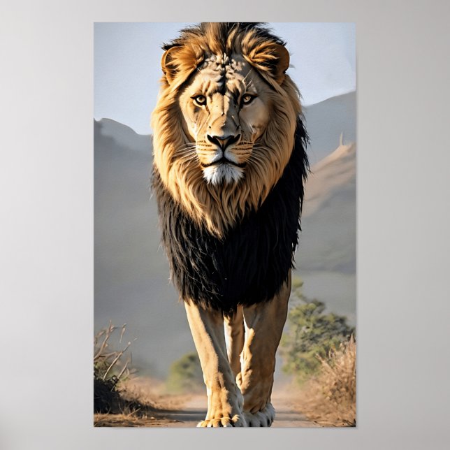 Affiche Lion royal : Roi de la Savane (Devant)