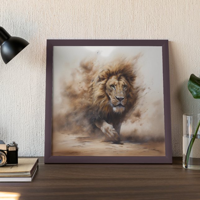 Affiche Lion Sables mouvants modernes Safari Jungle (Créateur téléchargé)