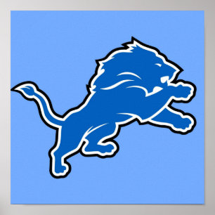Affiche lion sauvage américain detroit cats