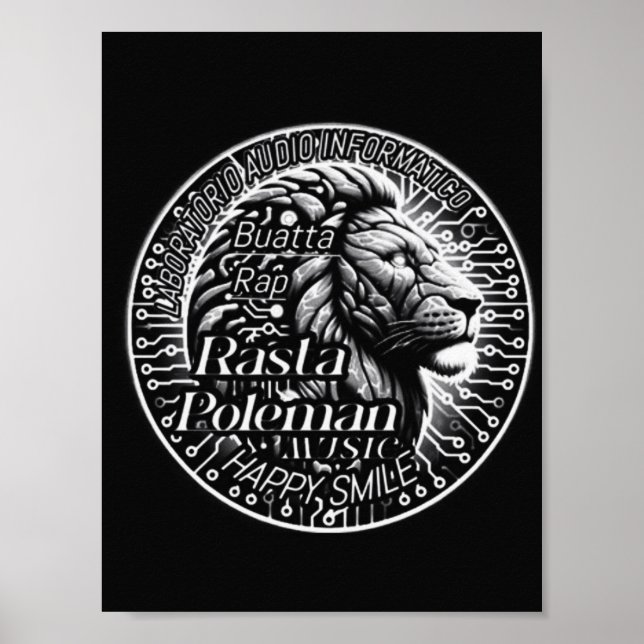Affiche Lion Sound Wall Art (Devant)
