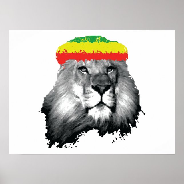 Affiche Lion VERT JAUNE ROUGE (Devant)