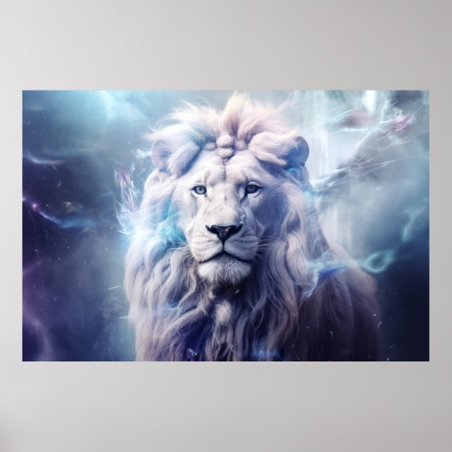 Affiche Lion Wild Animal Majestic Wilderness Surréaliste (Devant)
