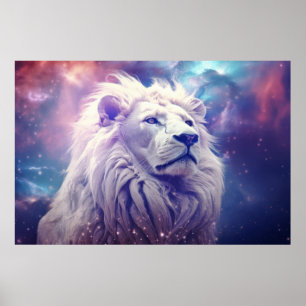 Affiche Lion Wild Animal Majestic Wilderness Surréaliste