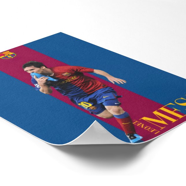 Affiche Lionel Messi Barcelone Icône Légendaire Baiser de  (Coin)