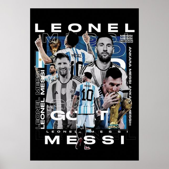 Affiche lionel messi, fan de messi, art messi, maillot mes (Devant)