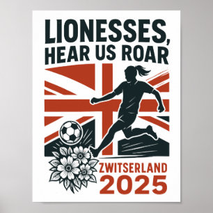 Affiche Lionnes, entendez notre rugissement – Football fém