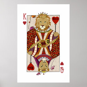 Affiche Lions King et Queen of Hearts